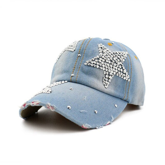 Channel your inner cowgirl with a touch of sparkle: The Diamond Dust Diva Hat!